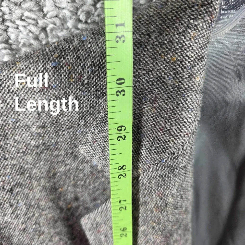 Hamilton Collection Tweed Sport Coat‎ Blazer Elbow Patches Men's 46R Grey