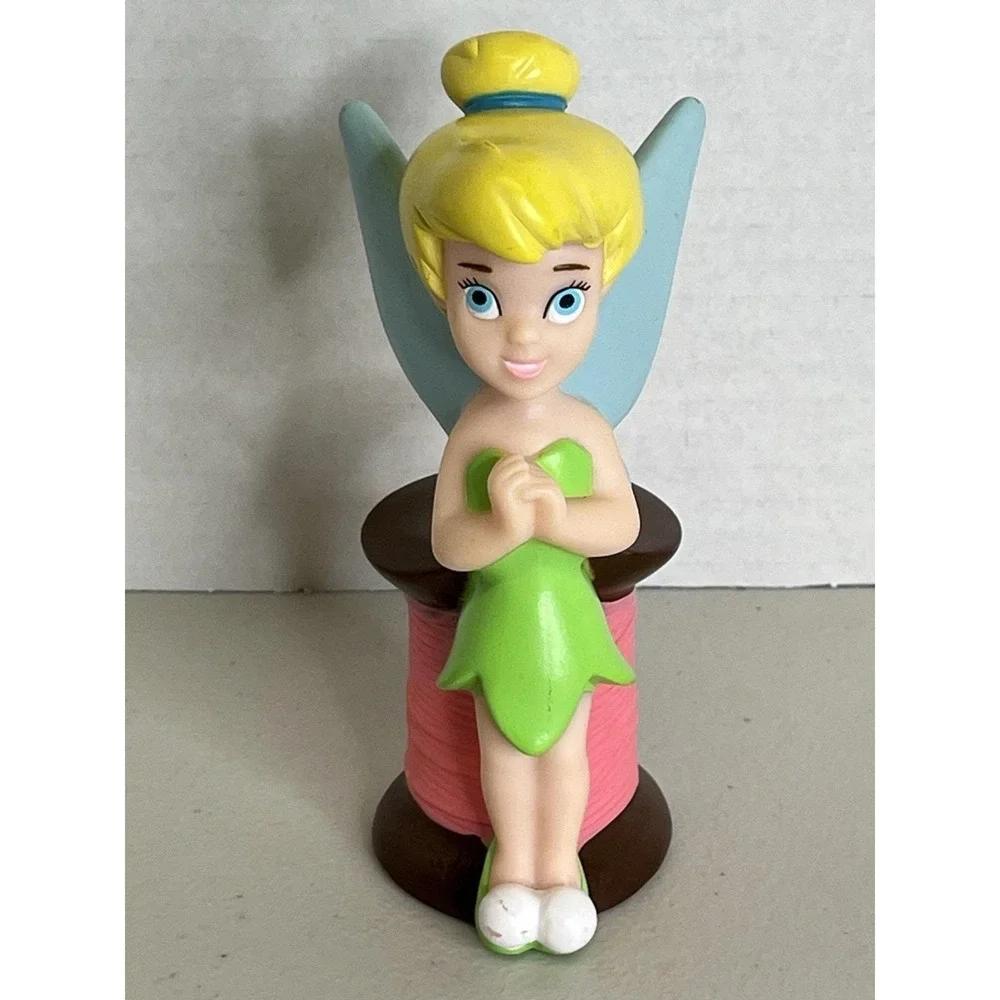 Disney‎ Parks Exclusive Bath  Toy Tinkerbell On Spool of Thread Figure 5