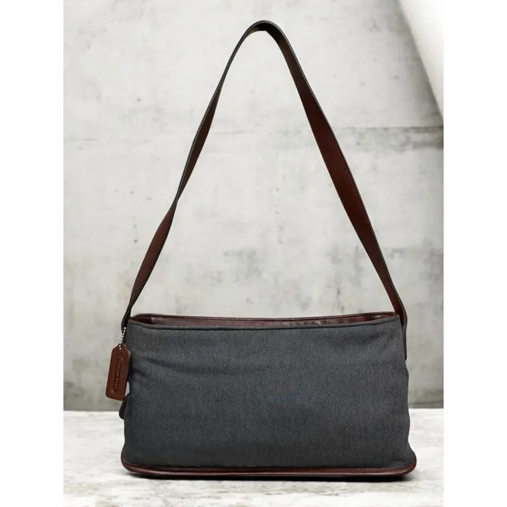 Vintage Coach 6136 Greenwich Small Canvas Shoulder Bag