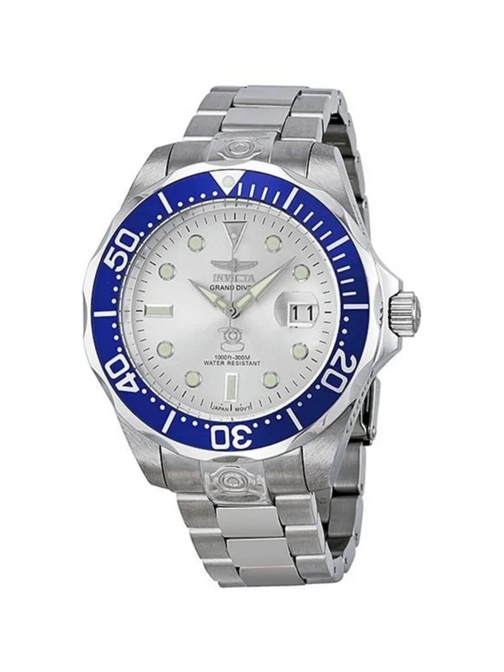 NWT Invicta Grand Diver Silver Dial Men's Watch