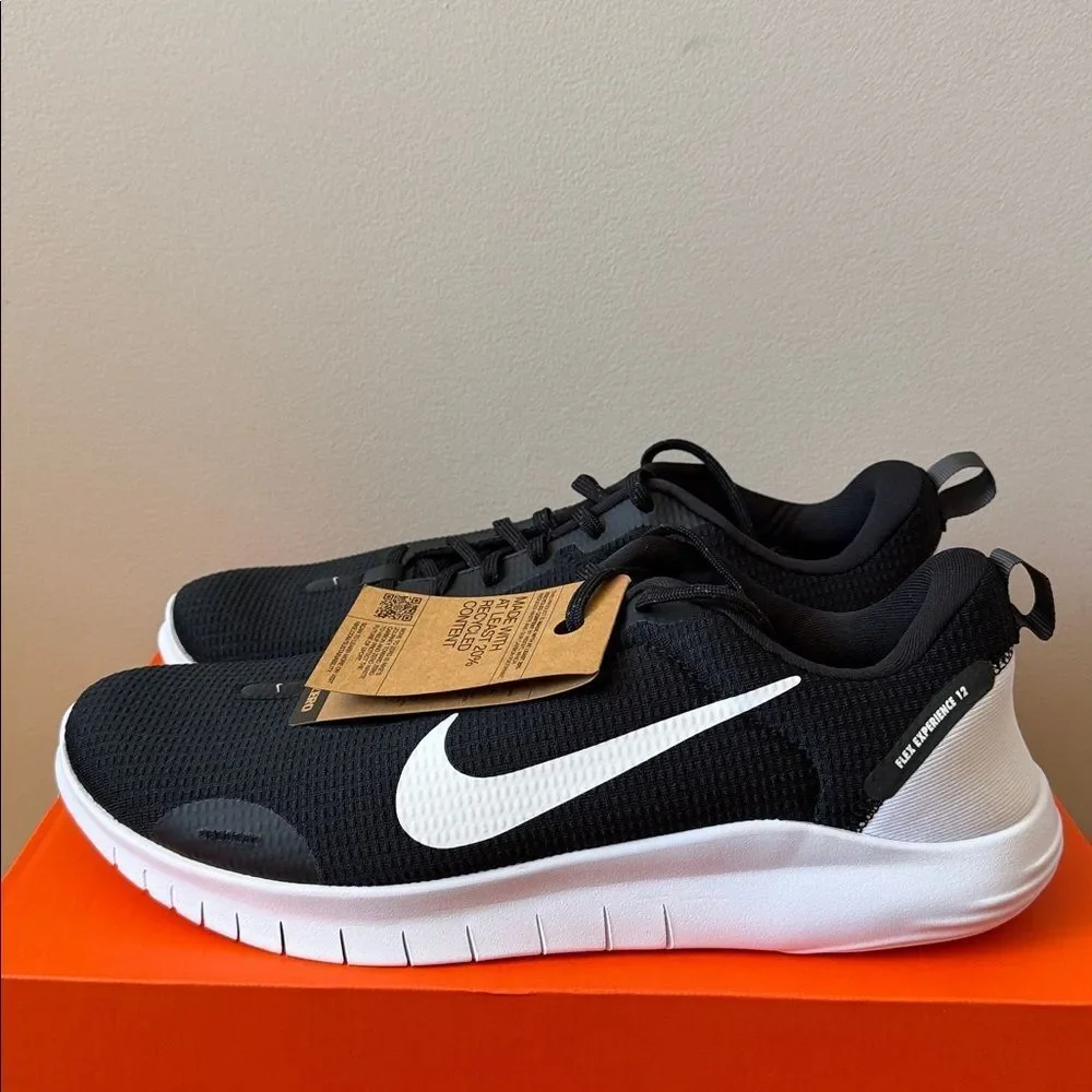 Nike Flex Experience Run 12 Black White DV0740-004 Men’s Size 8