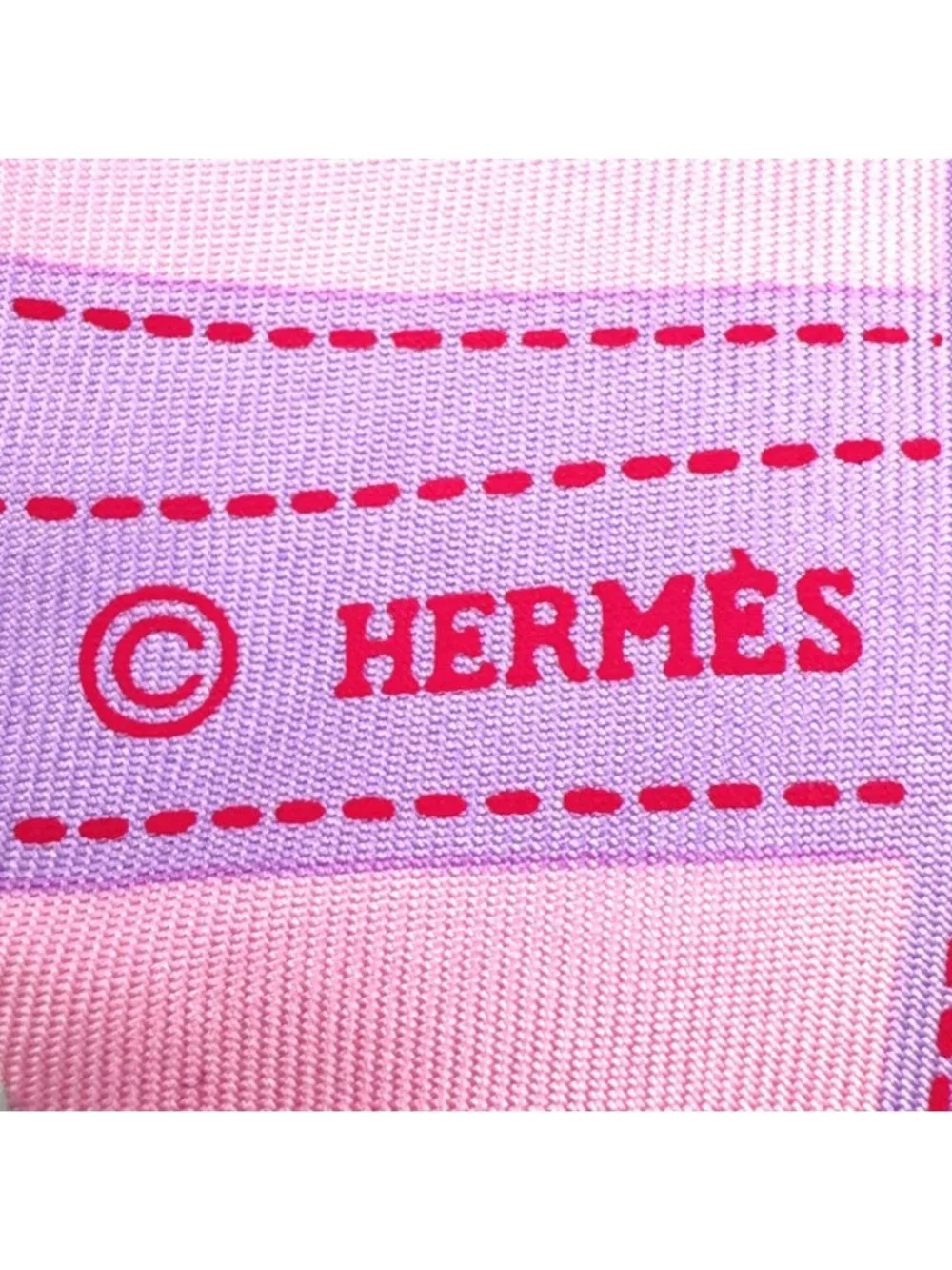 Hermes Twilly Bolduc Silk Pink Light Purple Scarf