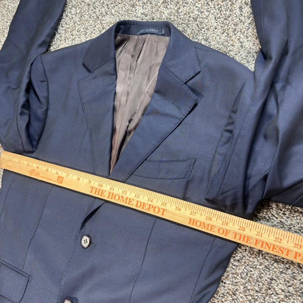 SuitSupply Super 110s Zignone Men's 24 Wool Blazer Napoli Navy Blue P5229MI