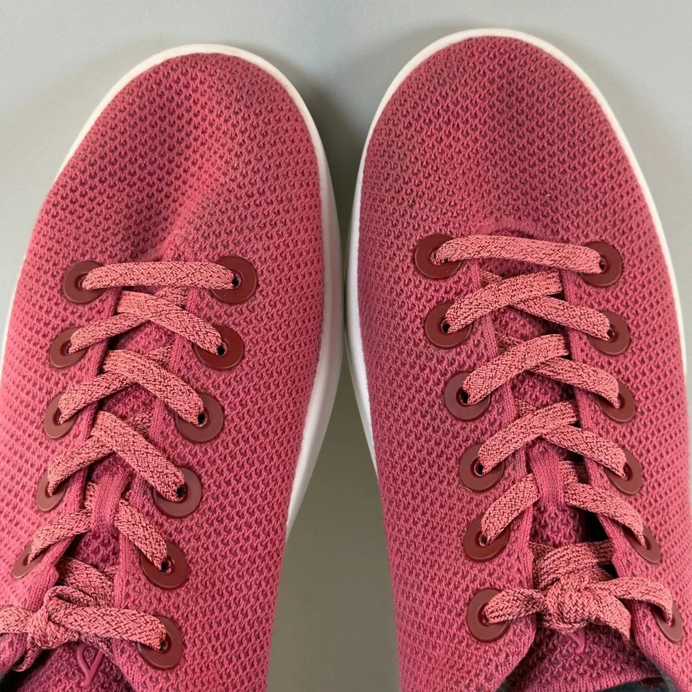 Allbirds Tree Piper Mens 13 Lux Pink White Running Shoes‎ Lace Low Train Sneaker