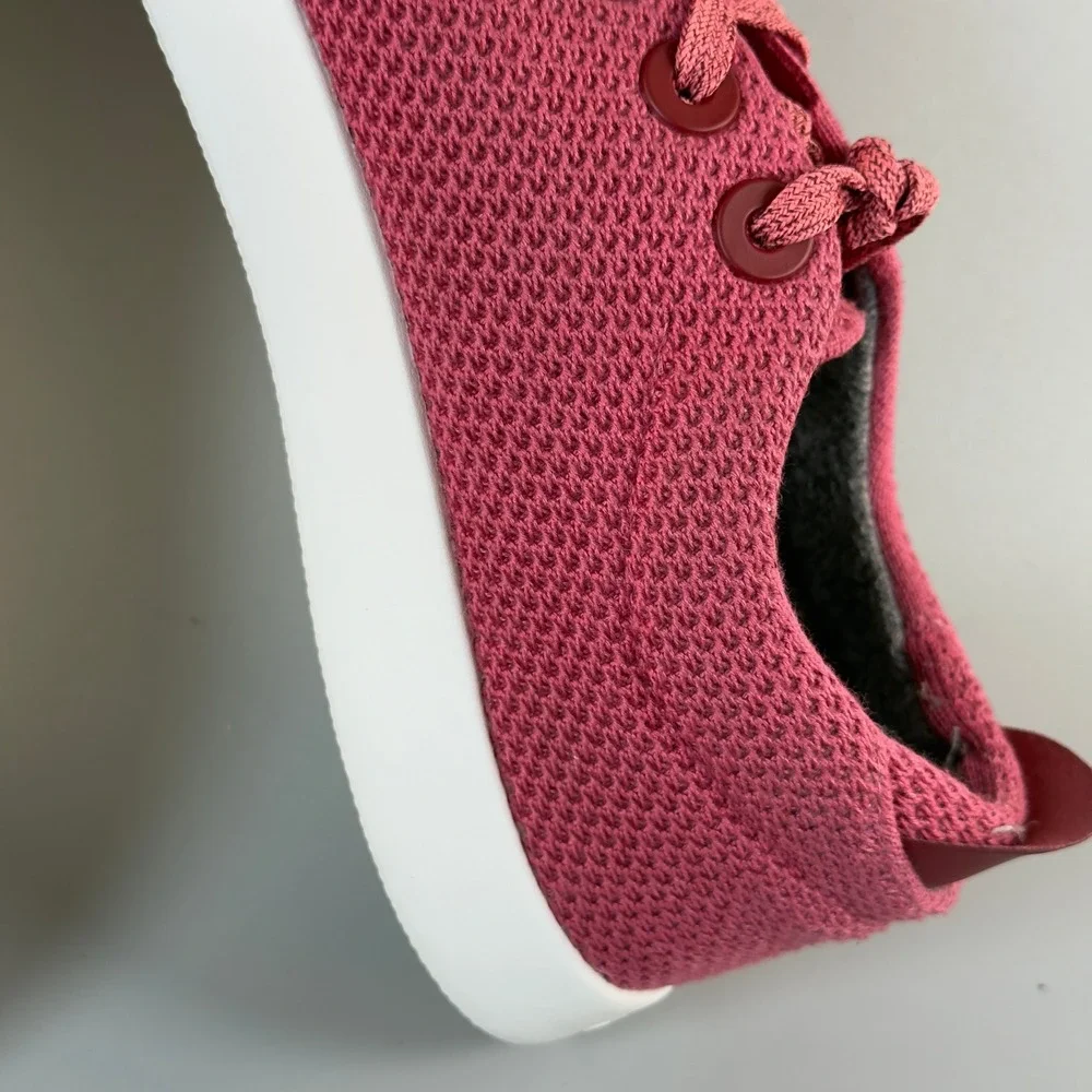 Allbirds Tree Piper Mens 13 Lux Pink White Running Shoes‎ Lace Low Train Sneaker