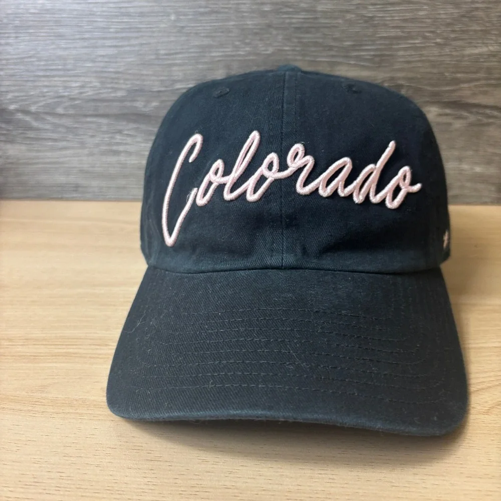 Colorado Buffaloes Hat Cap Strap‎ Back Womens Black Pink Script NCAA Adjustable