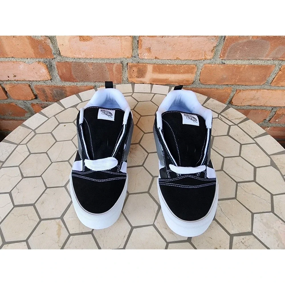 Sz 11 Vans Mega Check Knu Skool Skate‎ Sneakers Mens Black White Checkerboard