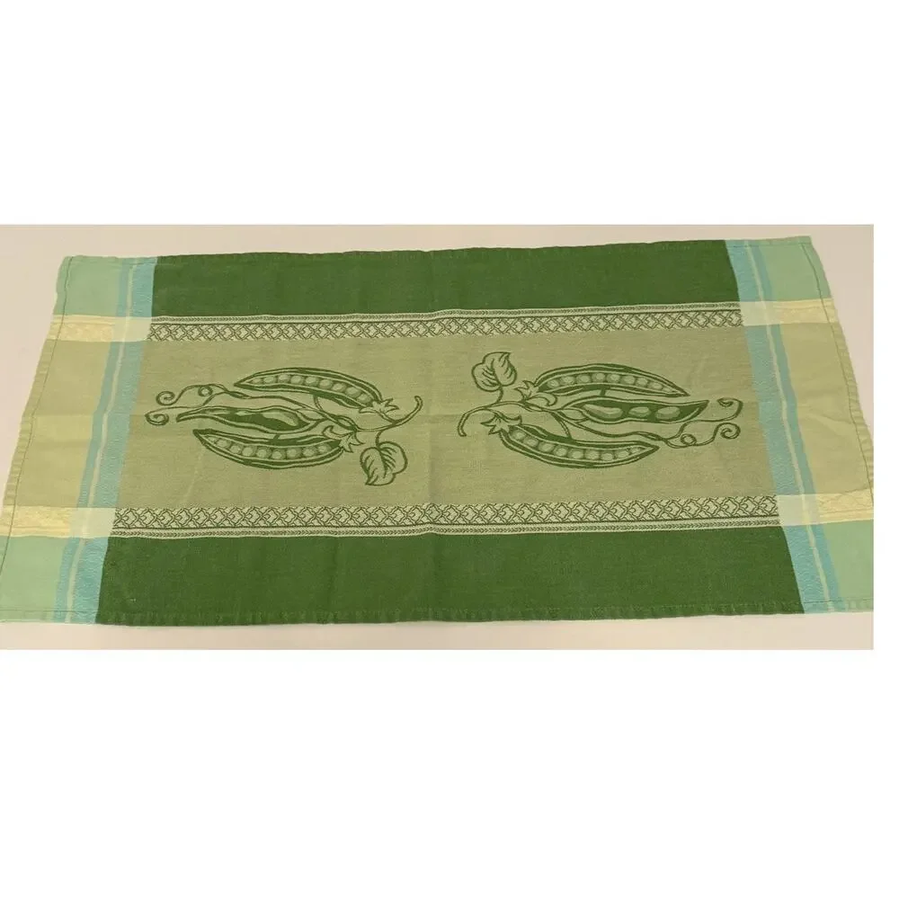 Green Pea Vintage Tea Towel‎