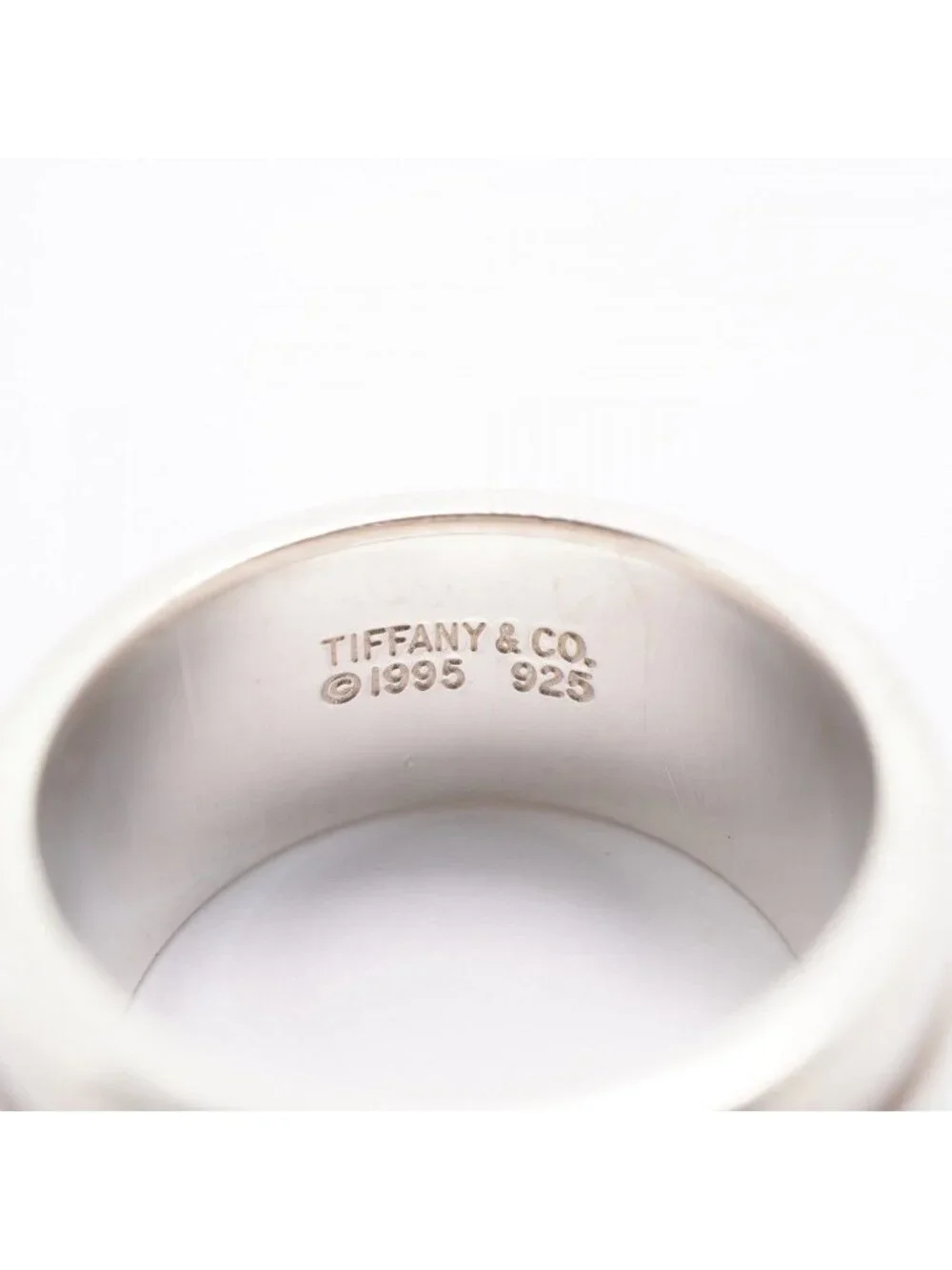 Tiffany & Co Ring Group Double Line 925 Sterling Silver