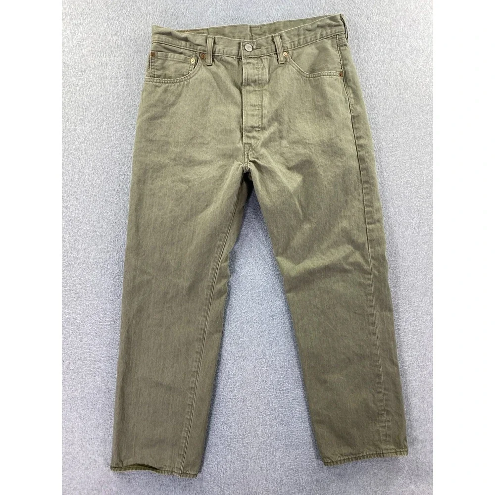 Levis 501 Jeans Men 36x32 Straight Leg Button Fly Classic Denim Pants Fits 32x28