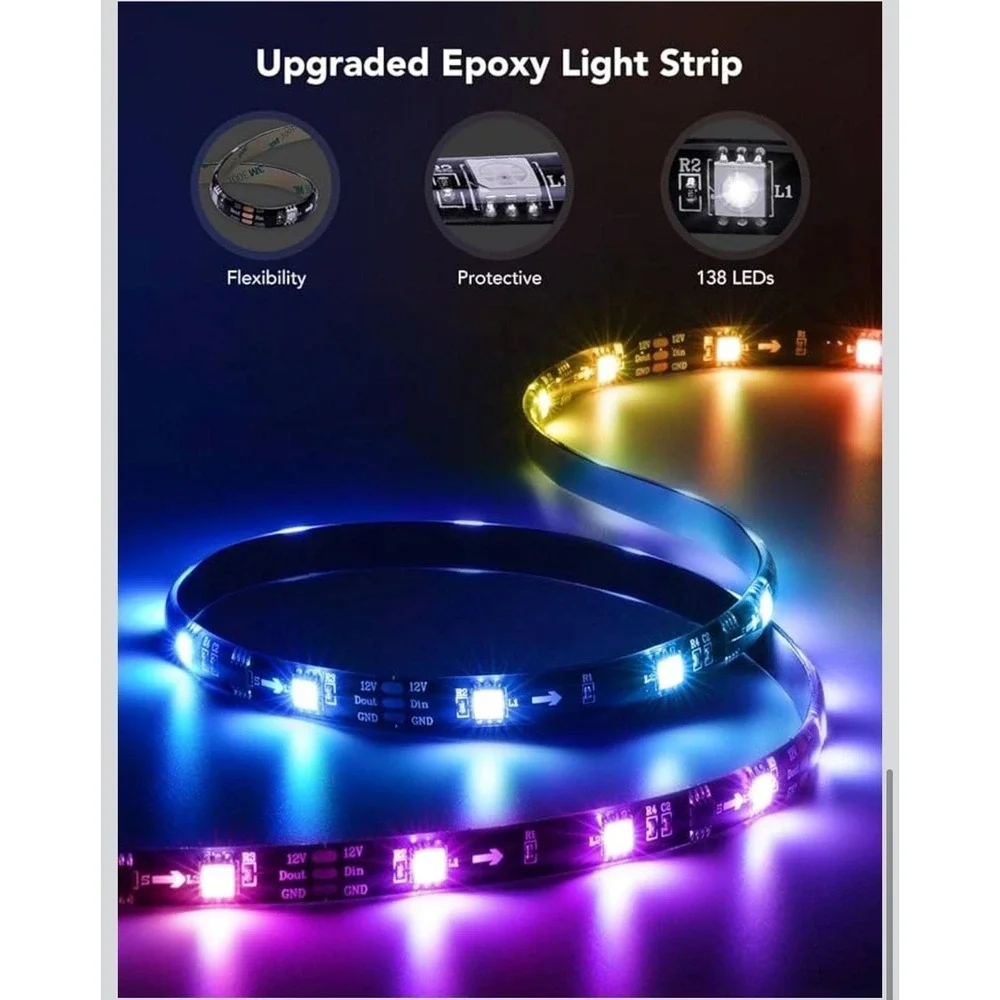 Govee TV LED Backlight, RGBIC Smart LED Strip Lights for‎ 55-65 Inch TVs with BT