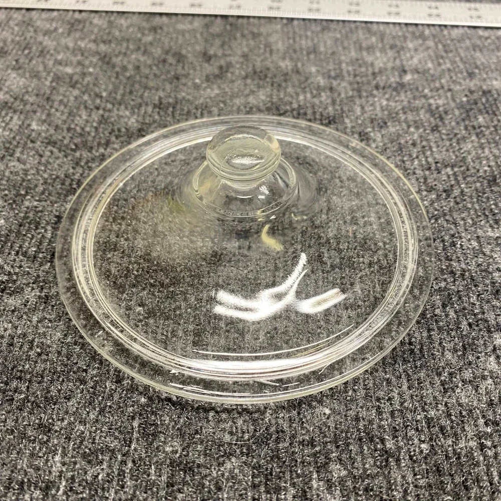 Clear Glass Replacement Lid for Canister Jar Round with Knob Handle