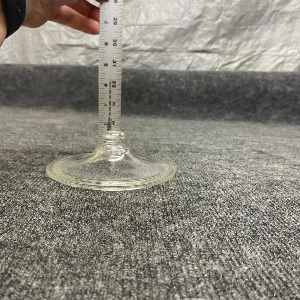 Clear Glass Replacement Lid for Canister Jar Round with Knob Handle