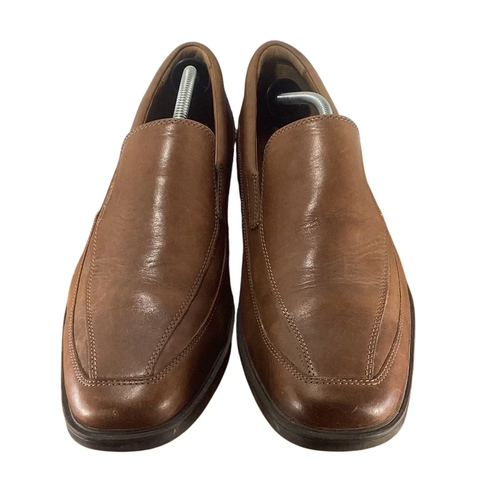 Clarks Collection Mens Slip On Loafers‎ Dress Shoes Leather Brown US 12 M