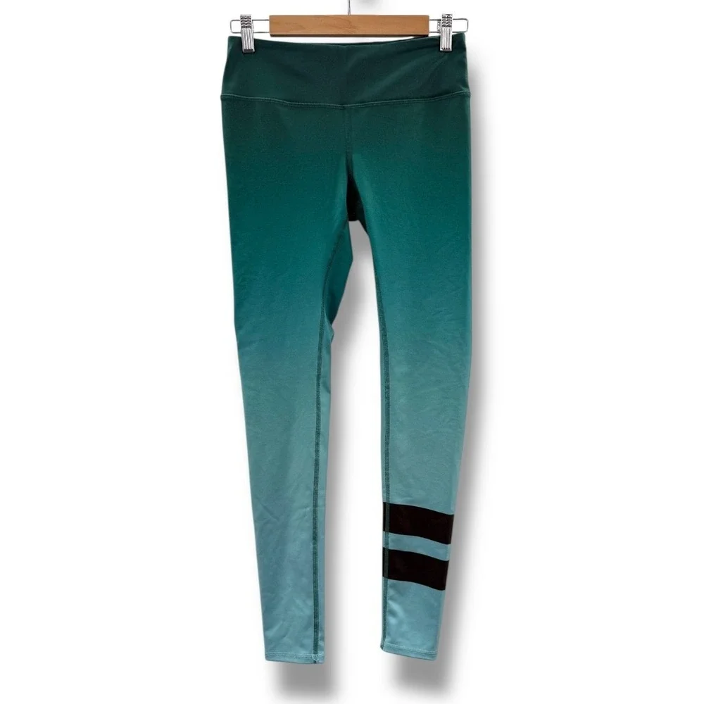 Alo Yoga Airbrush Gradient‎ Leggings Women's Small Evermint Mid Rise Stretch