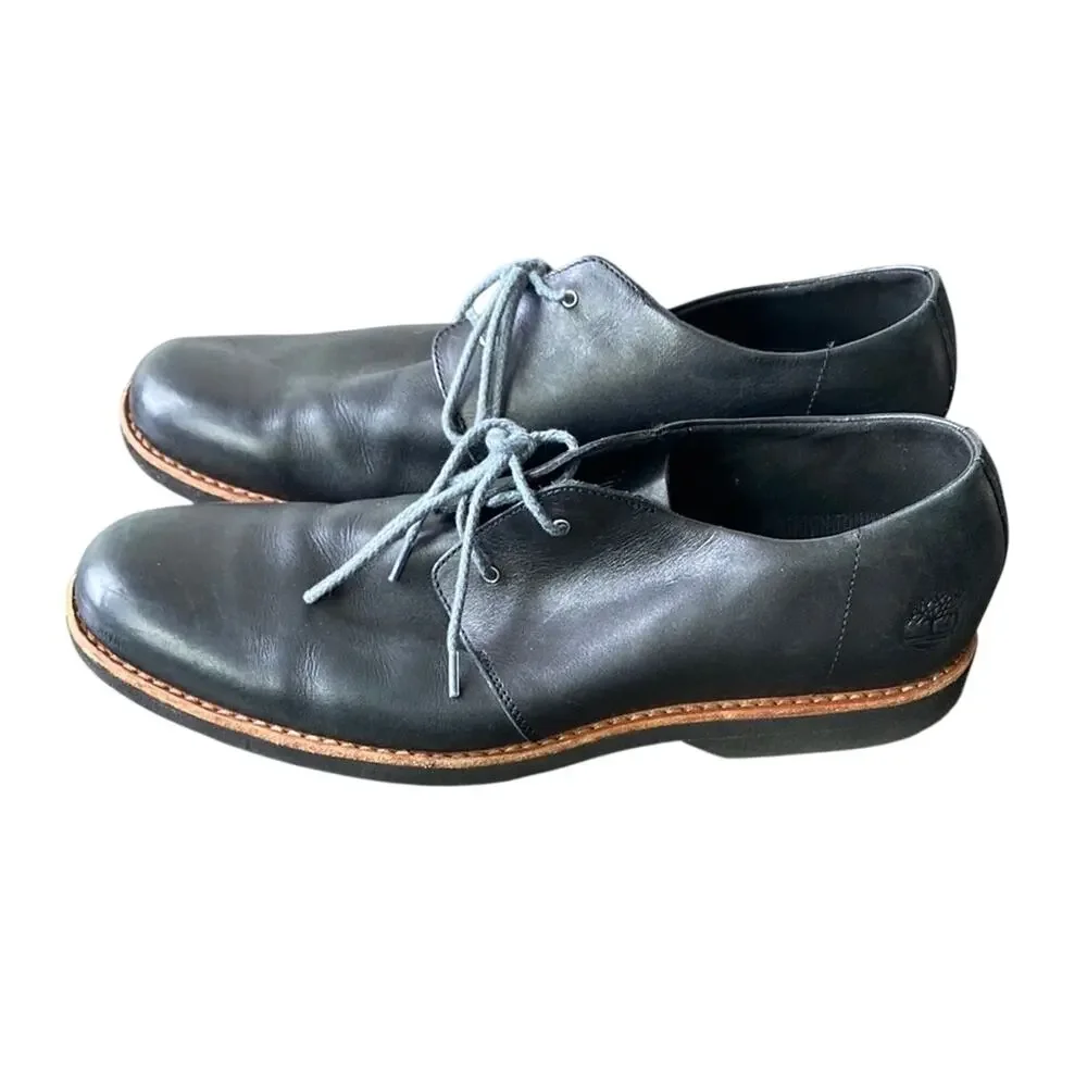 TIMBERLAND Leather Stormbuck Shoe Mens Sz 12 Black Lace Up