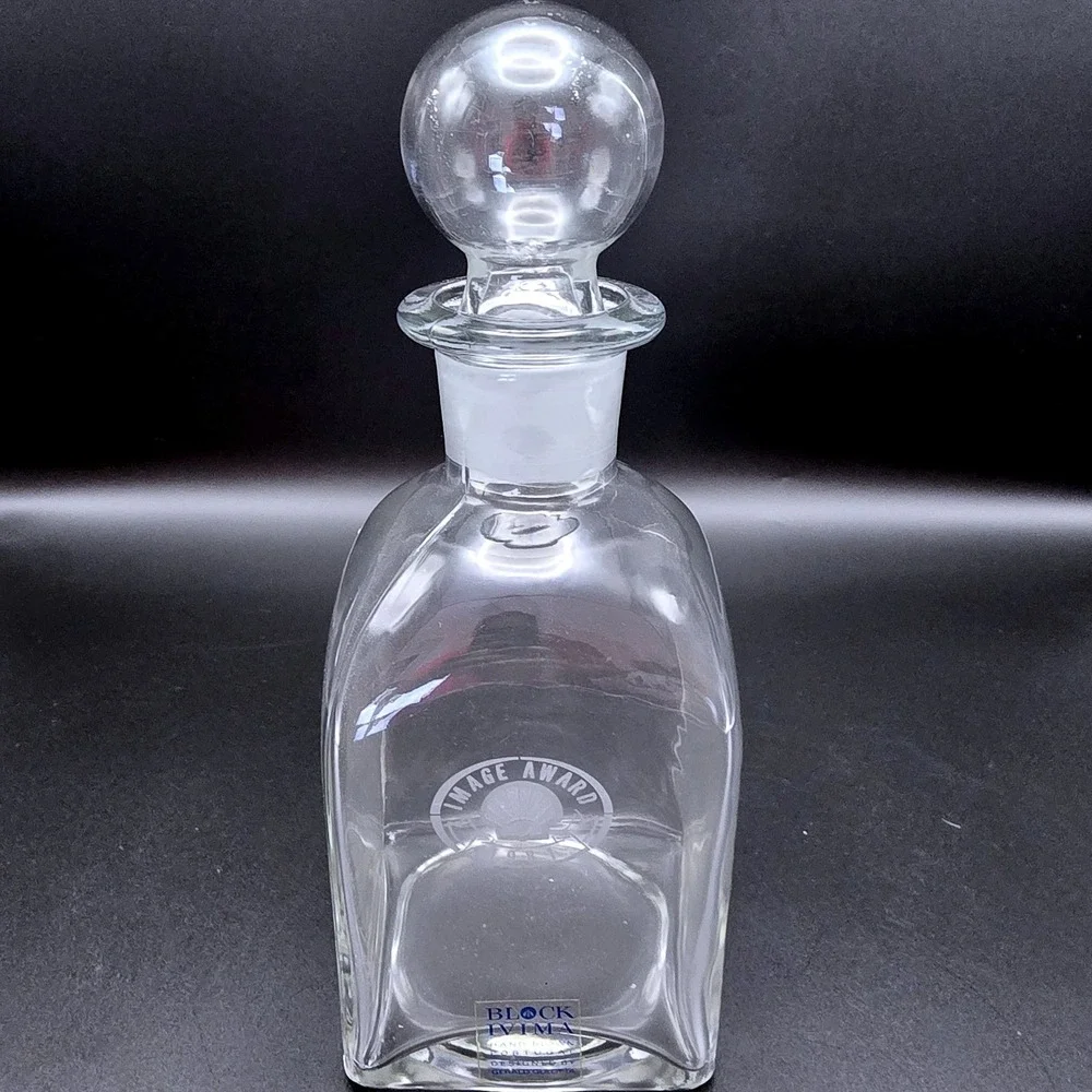 Block Ivima Hand Blown‎ Glass Decanter Image Award 1981 Designed Gerald Culotta