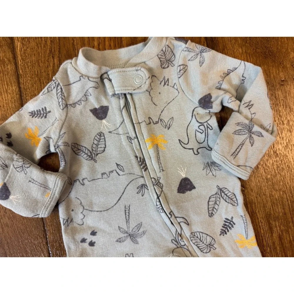 Carters Preemie Baby Boy Sleeper Dinosaurs Volcano Outfit Zipper Reborn‎ Doll
