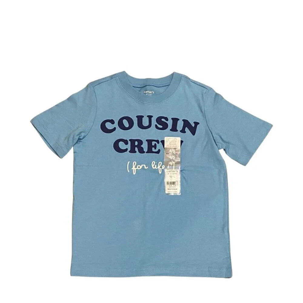 Carter's Cousin Crew for Life Boy's T-shirt - Size 4/5 - New!
