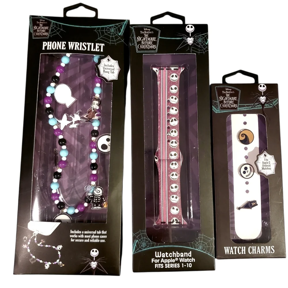 Disney The‎ Nightmare Before Christmas Apple Watch Band Set 3 Piece Series 1-10