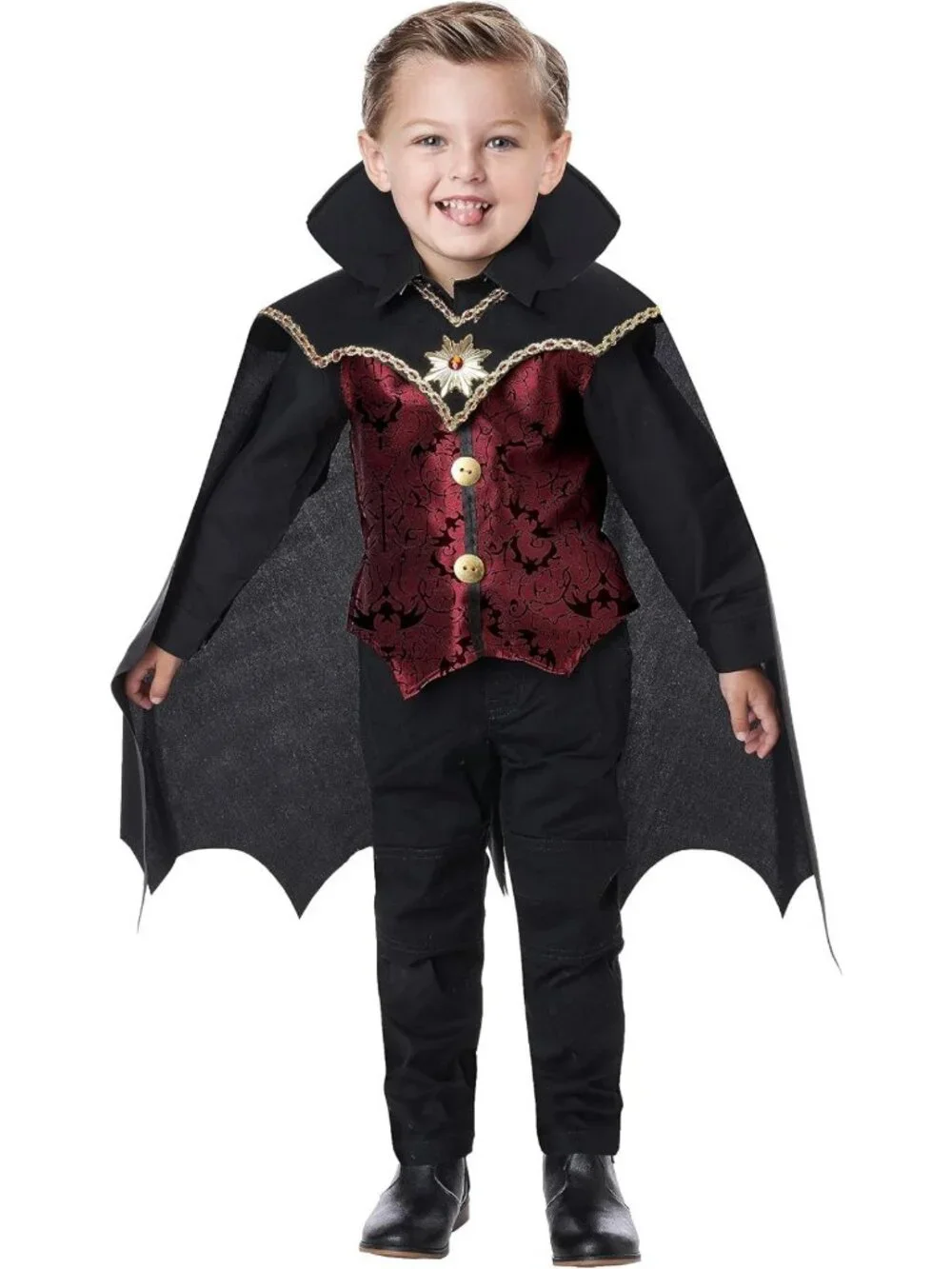 Adorable Toddler Vampire Costume - Spooky Halloween Outfit for Kids