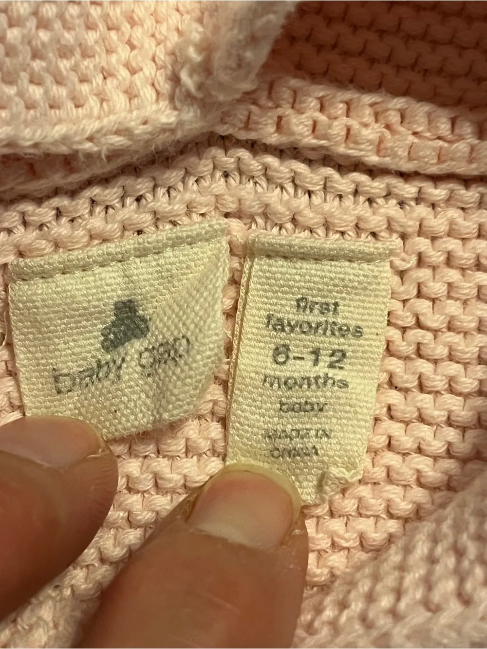 GAP Baby Hooded Knit Cardigan with Ear Accents - Pale Pink