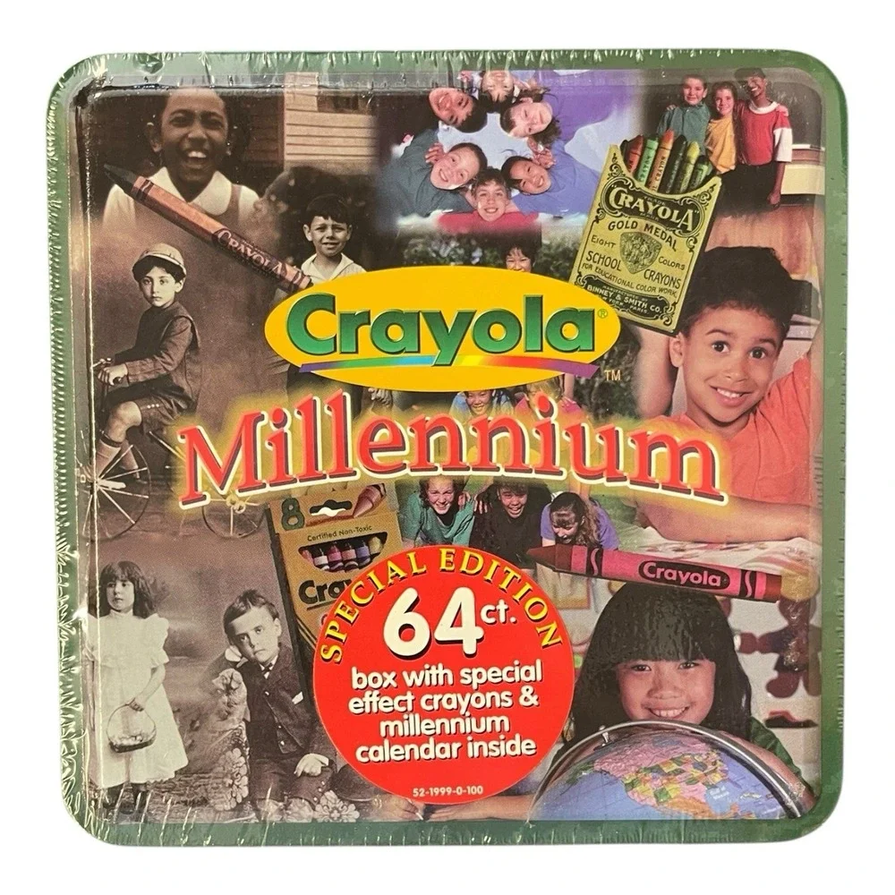 Crayola Millennium Tin With 64 Count With Special Effect Crayons And‎ Calendar