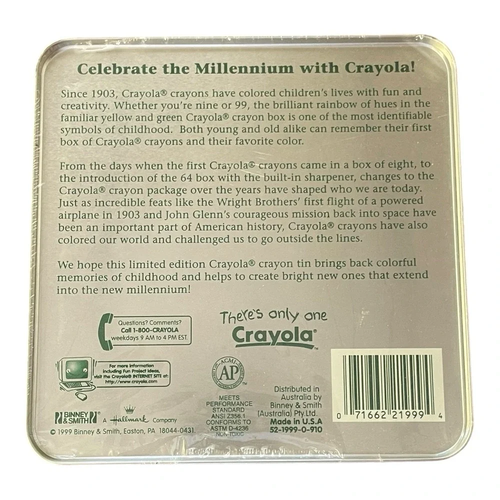 Crayola millennium tin