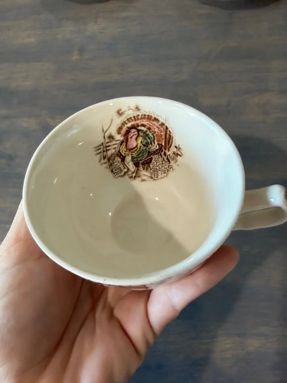 Johnson Brothers His Majesty Thanksgiving Turkey Cups and Saucers Set of 4