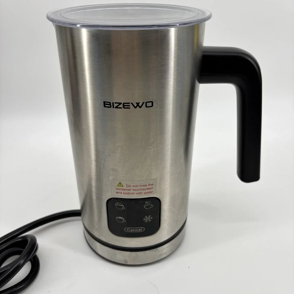BIZEWO Milk‎ Frother Electric, Coffee Frother, Warm and Cold Milk Foamer