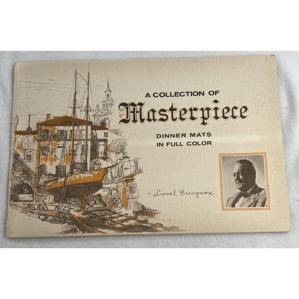 Vintage Lionel Barrymore Masterpiece Dinner Mats Set of 4 Nautical Marine Scenes