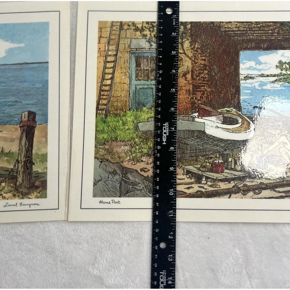Vintage Lionel Barrymore Masterpiece Dinner Mats Set of 4 Nautical Marine Scenes