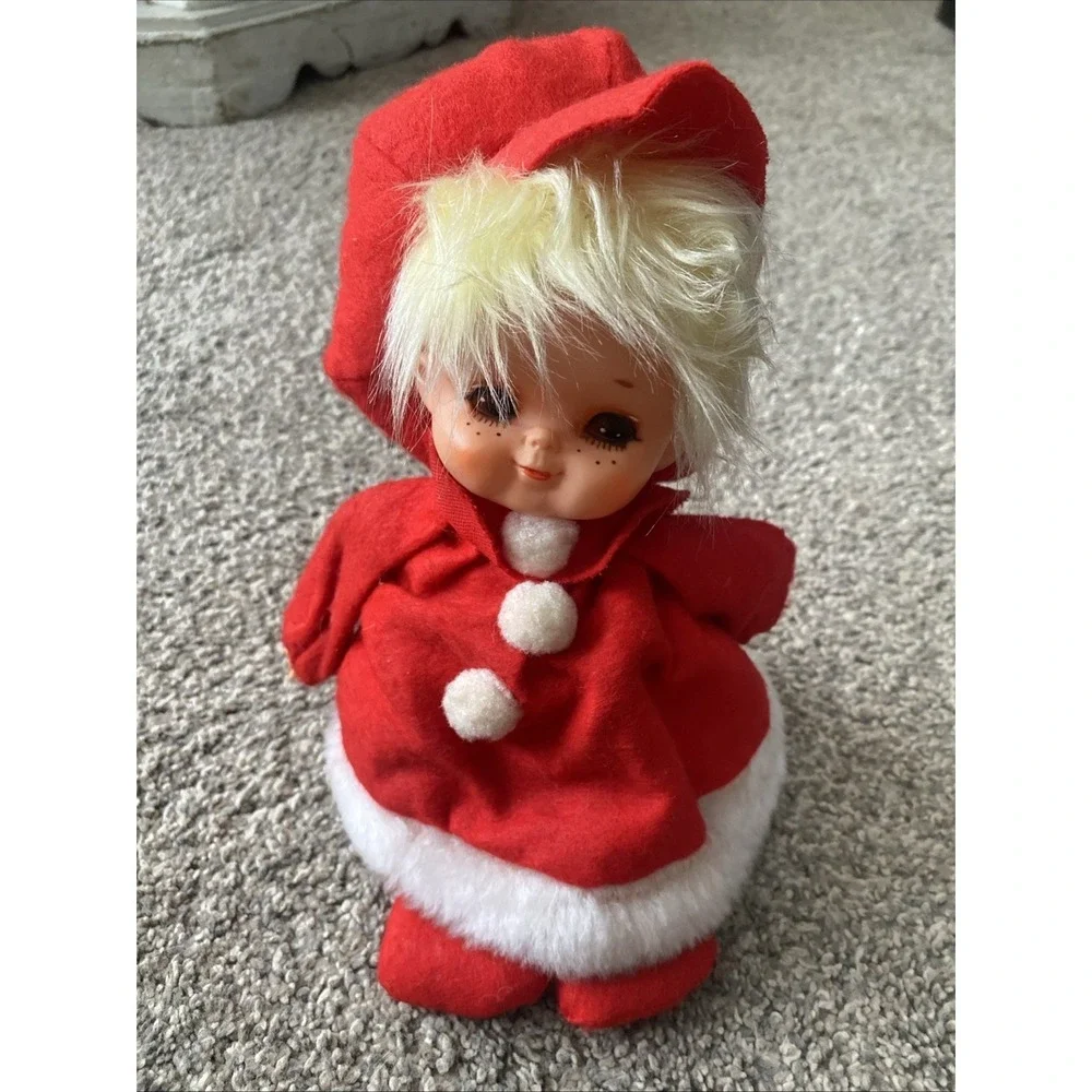 MCM Christmas PIXIE Shelf Sitter Animated Musical‎ Santa Girl