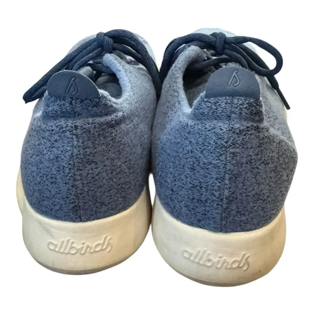 Allbirds Men's Wool Runner Blue Lace-up Sneakers 12