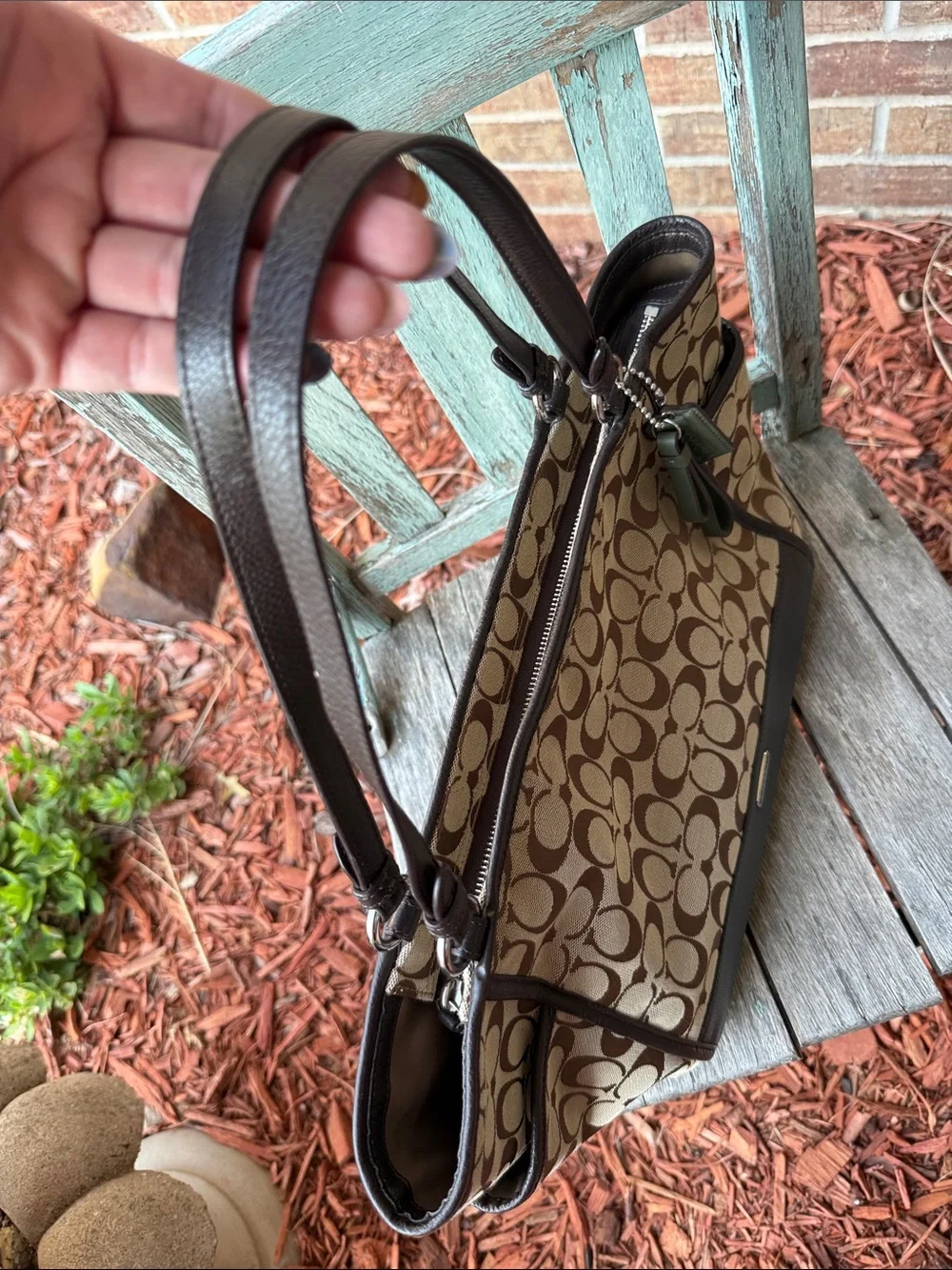 Coach tote cream
