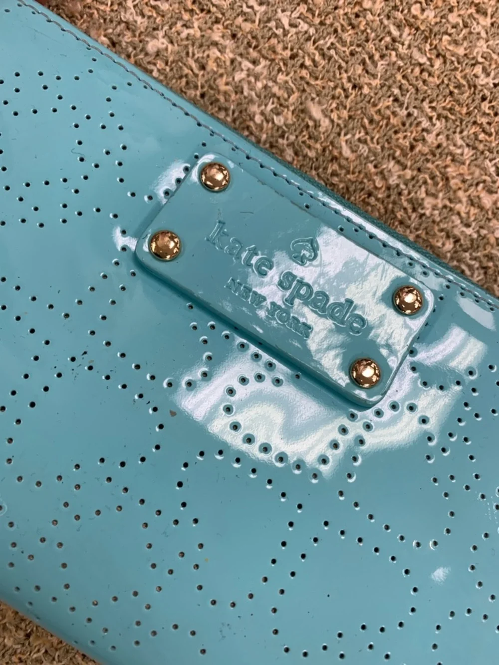kate spade glossy turquoise