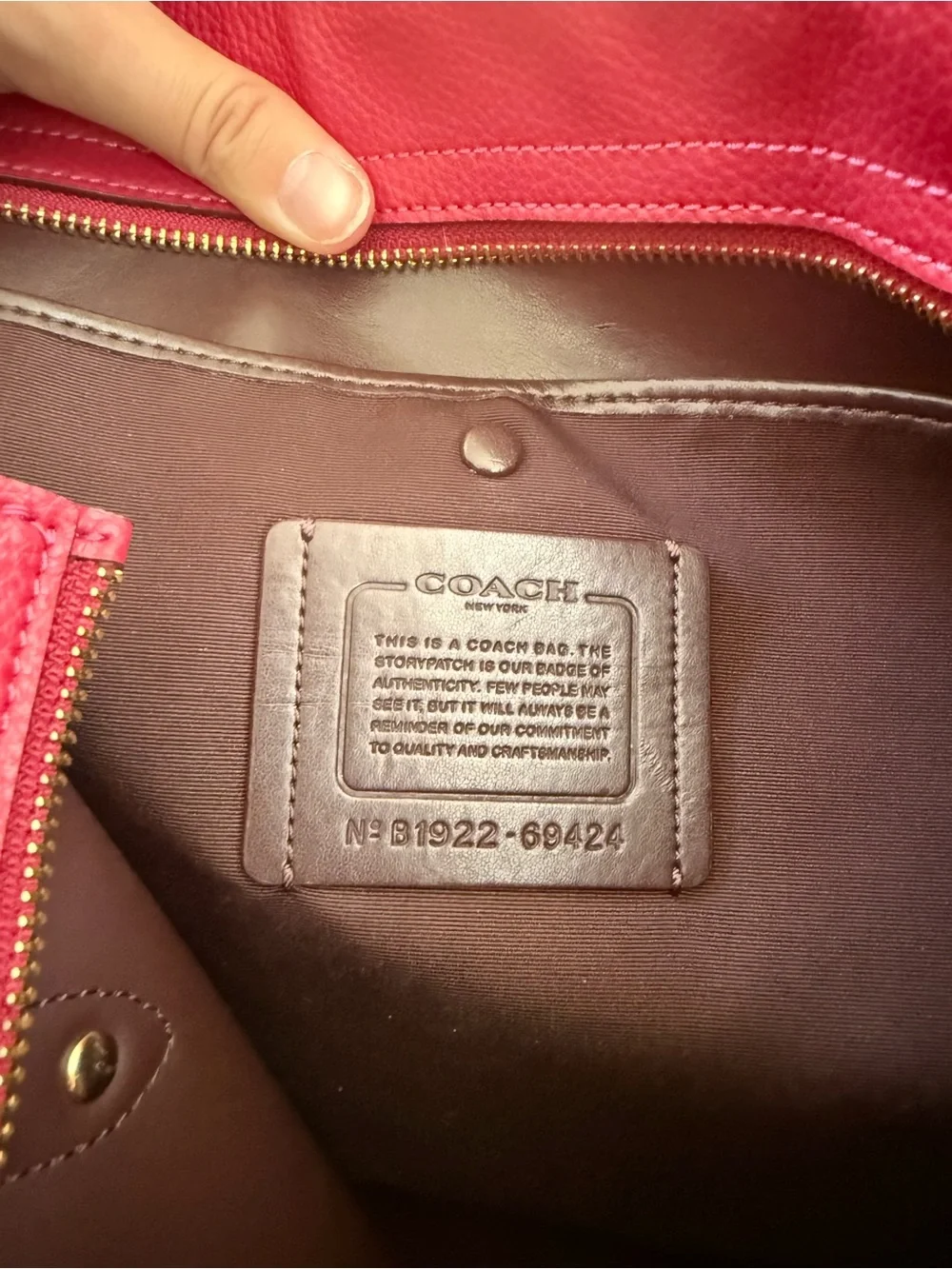 Coach zip top