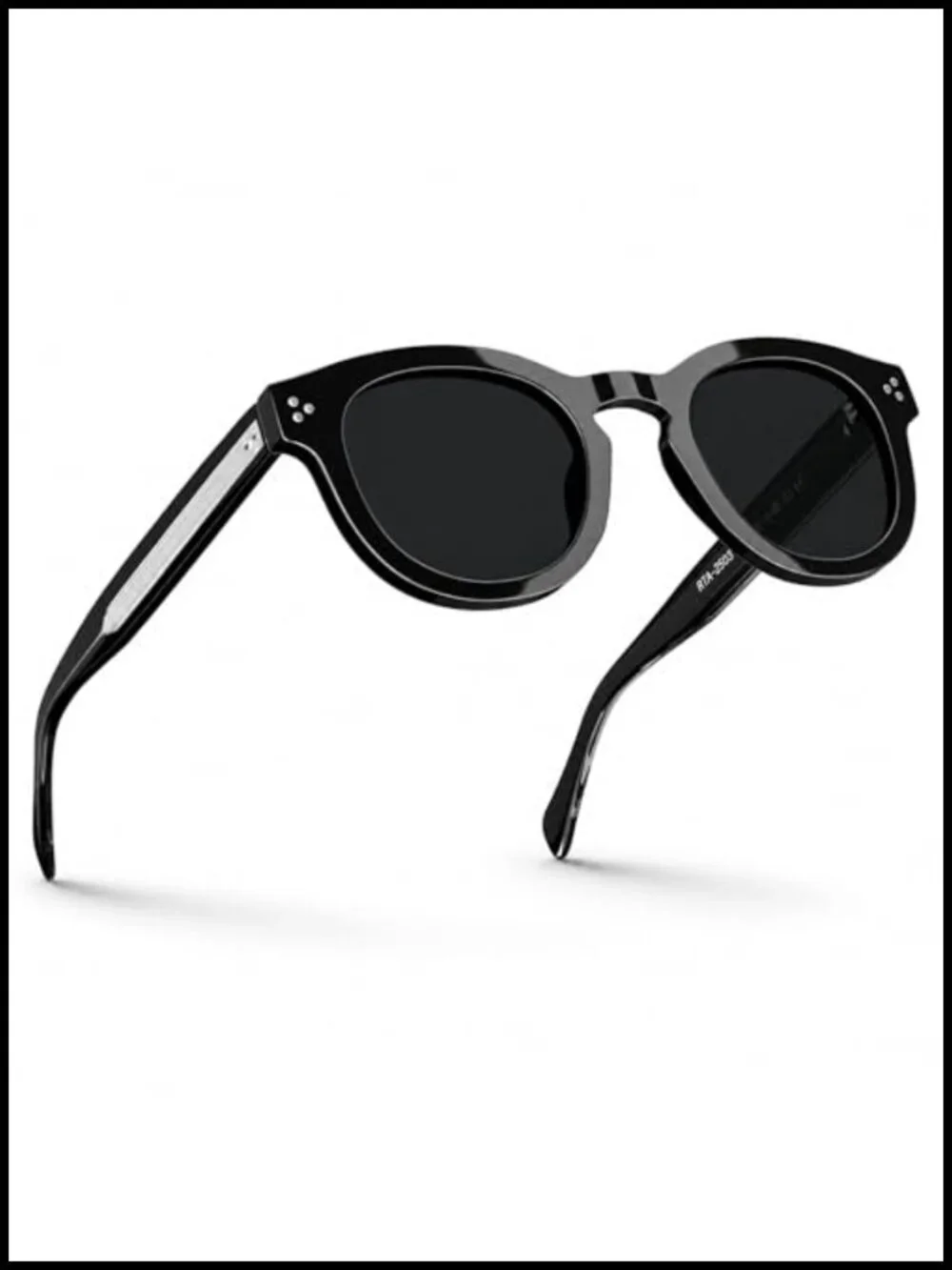 Retro Round Polarized Sunglasses Acetate Frame UV Protection