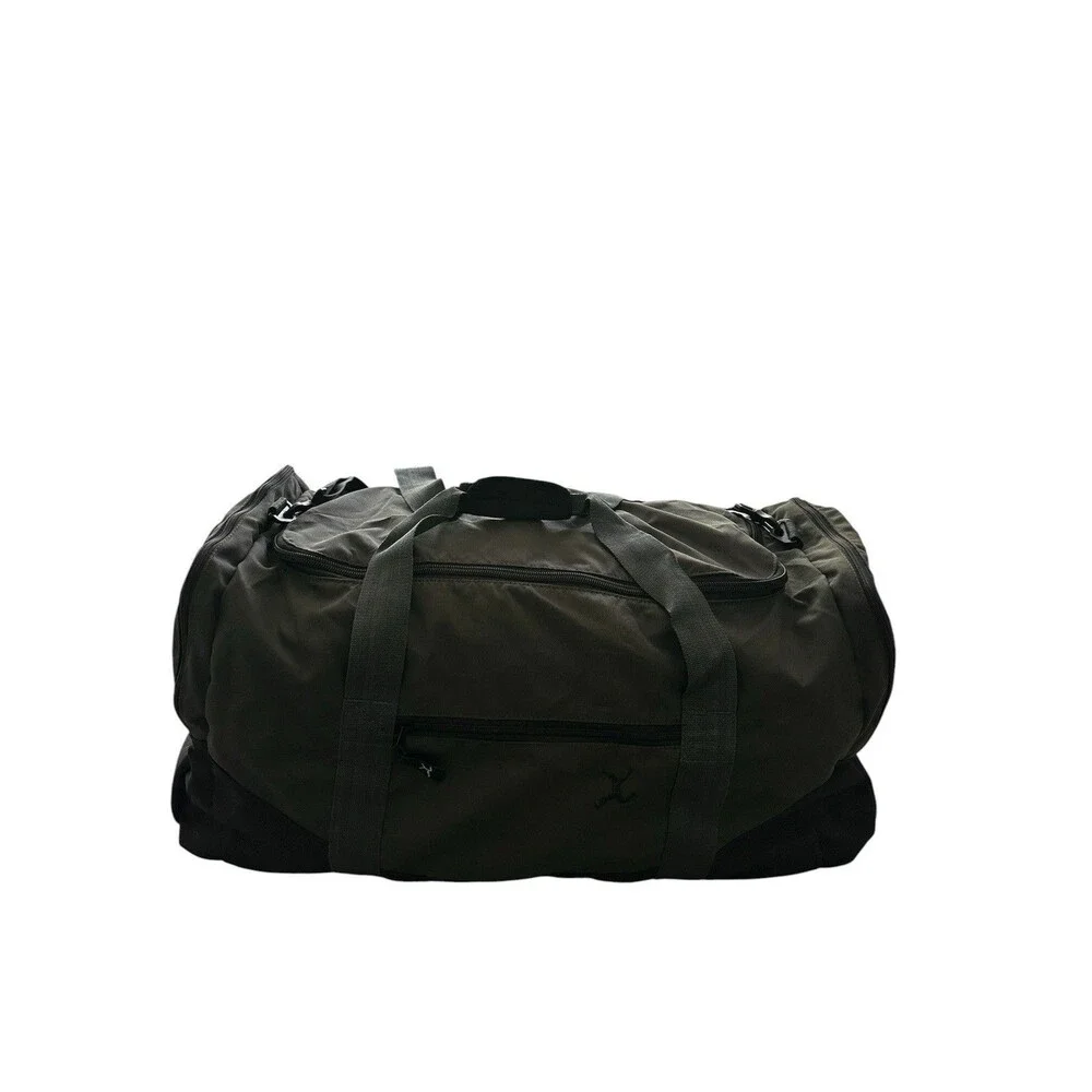 Camp Inn Vintage 3-Pocket Cargo Bag Olive Green Large Travel Duffel 314-048-007