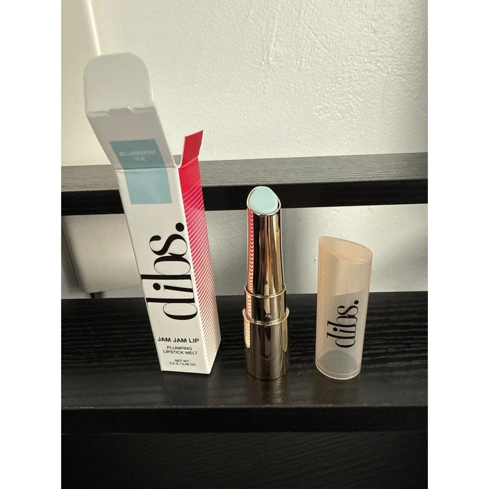 Dibs Beauty Jam Jam Lip Plumping Lipstick Melt Blueberry Ice Sheer Blue 2.5g