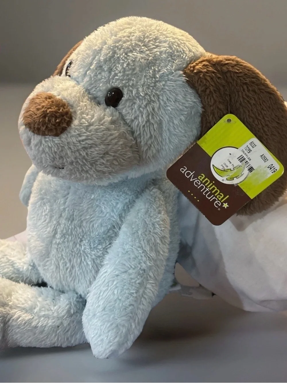 Animal Adventure Plush Blue & Brown Puppy Dog Toy - Soft Cuddly Pet Plush