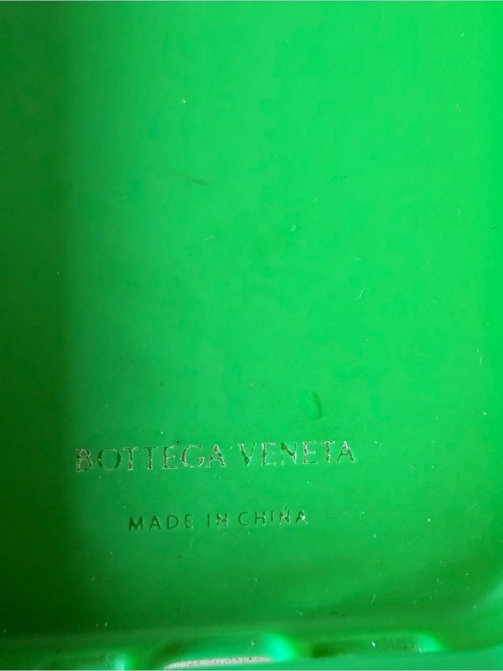 Bottega Veneta green silicone