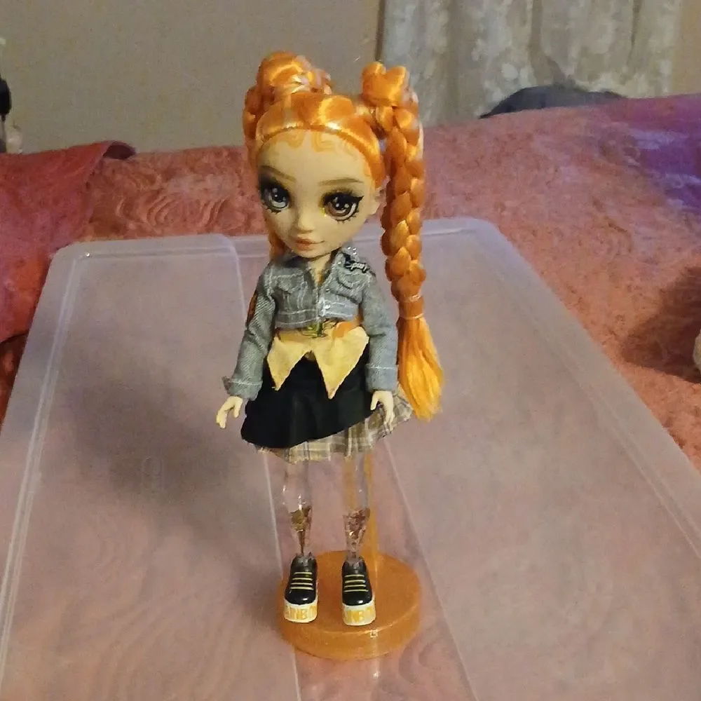 Rainbow High Doll with Orange Hair and Gray Jacket