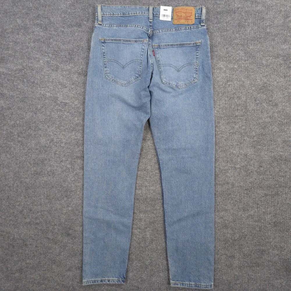 Levis 512 Jeans Mens 31X30 Blue Slim Taper Flex Stretch Light Wash Denim NEW