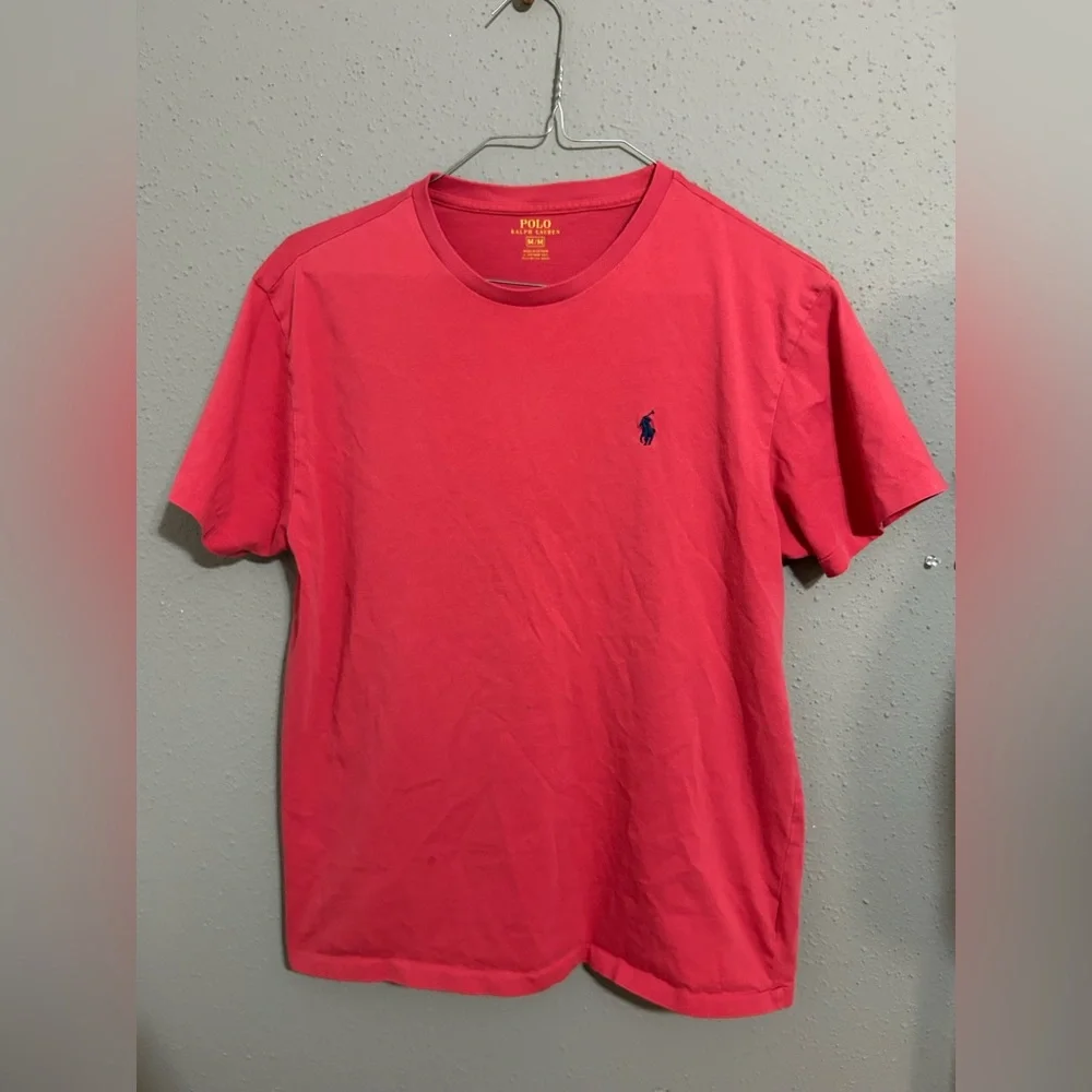 Polo by Ralph Lauren Men's Vibrant Red Tee. Size medium (Read description)