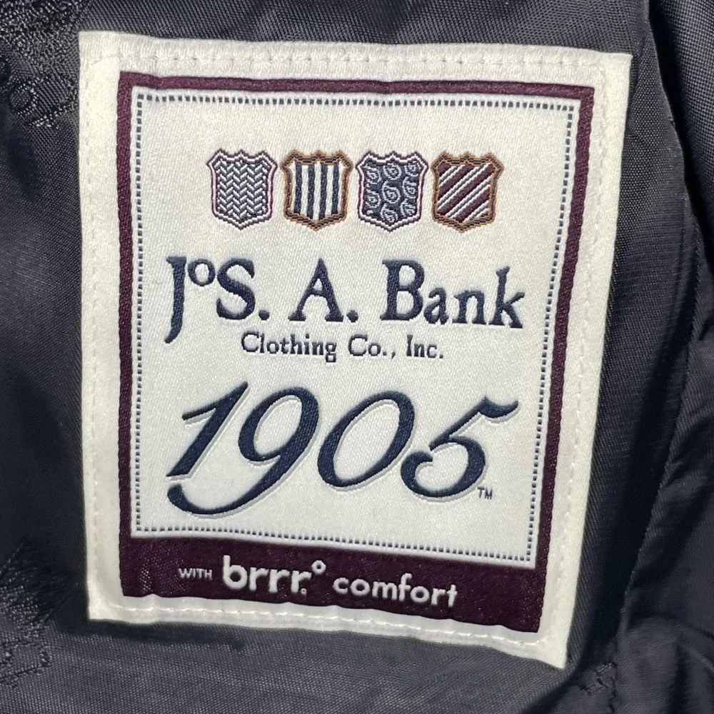 Jos. A. Bank Blazer Men 40 Short Gray Office Travel 1905 Tailored Fit Wool brrr°