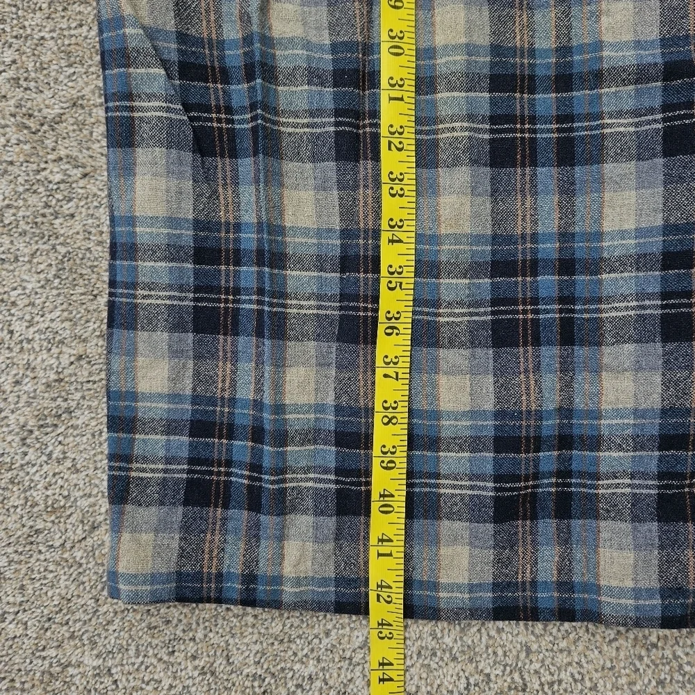 Vintage 60s Pendleton Made In USA Blue Tartan Plaid Virgin Wool Robe Mens Large
