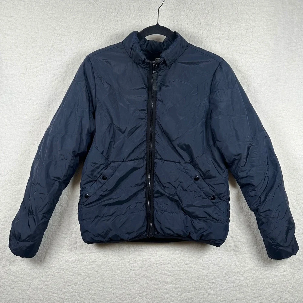 G-STAR RAW Puffer Jacket Boys L Navy Blue‎ Quilted Insulated Utility Puffer