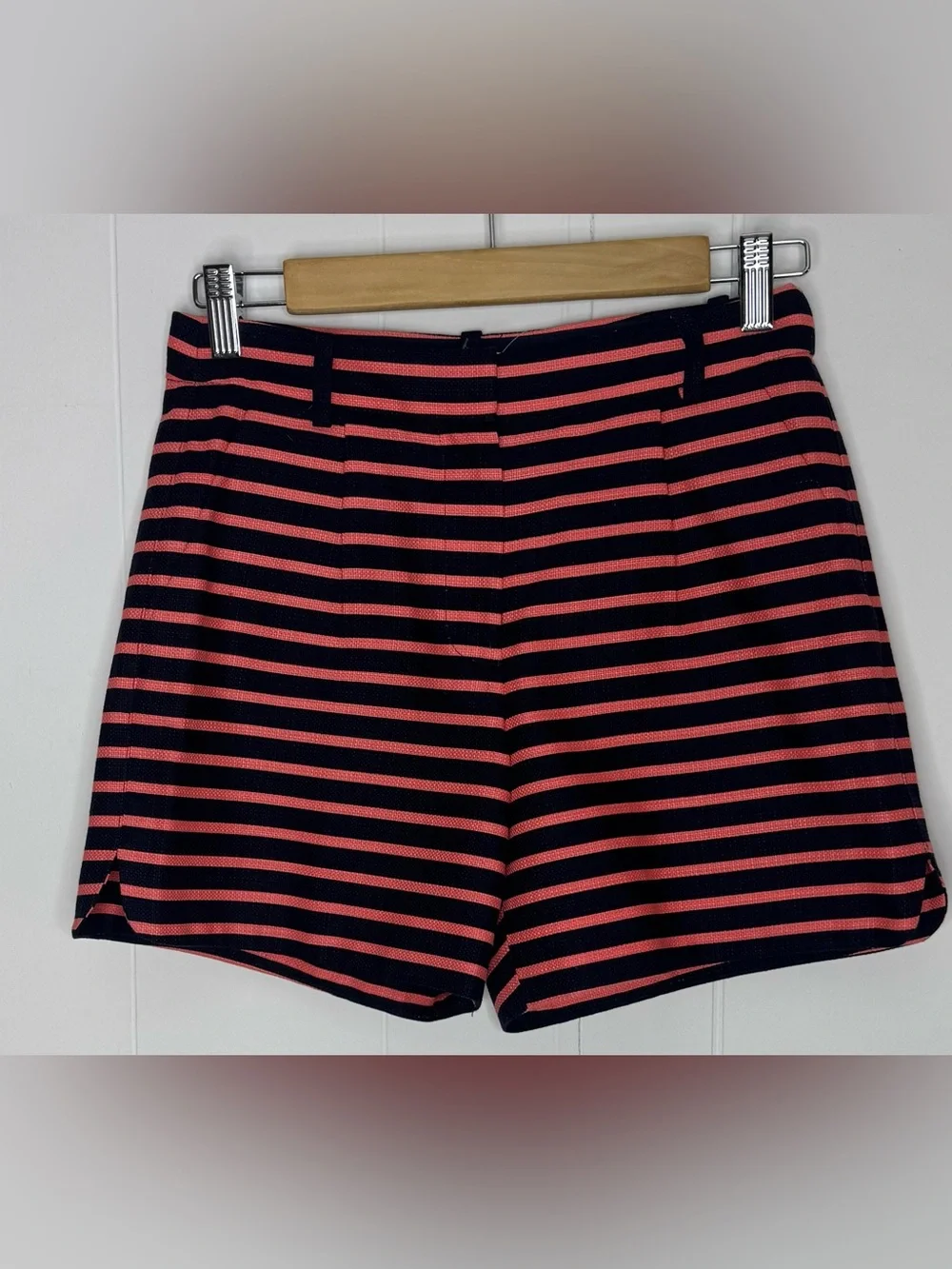 NWT J. Crew High Waist Dolphin Hem Woven  Striped Women’s Shorts Size 00