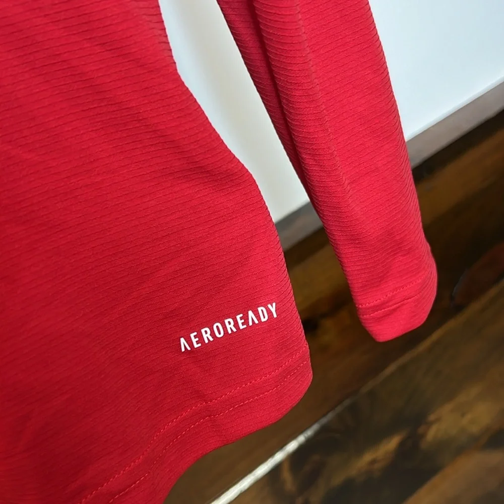 NWT Adidas Red Soccer Long Sleeve Top-‎ S